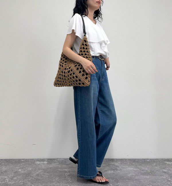 fredy emue「ペーパー透かし編みワンショルバッグ」|かごバッグ|