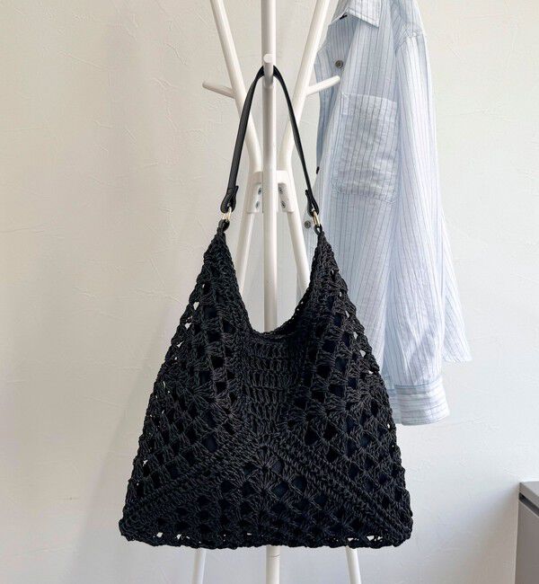 fredy emue「ペーパー透かし編みワンショルバッグ」|かごバッグ|