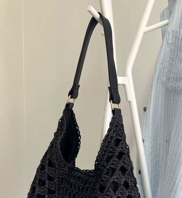 fredy emue「ペーパー透かし編みワンショルバッグ」|かごバッグ|