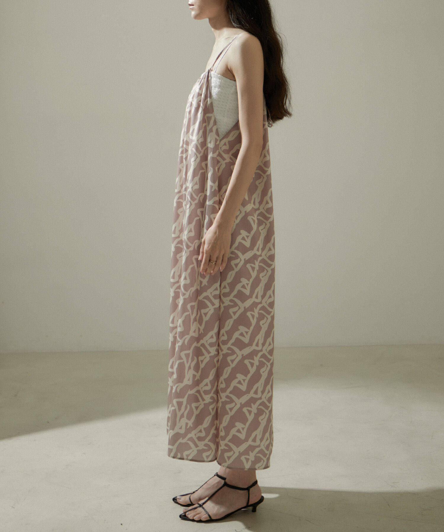 SALON adam et rope'「シーサイドダンサープリント2WAYキャミワンピース」|ワンピース|