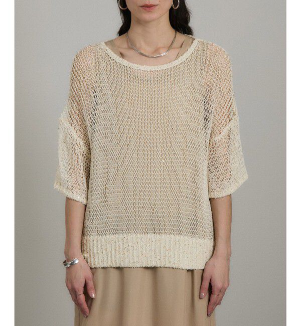 SALON adam et rope'「ギマコットンスパンコールプルオーバー」|ニット・セーター|