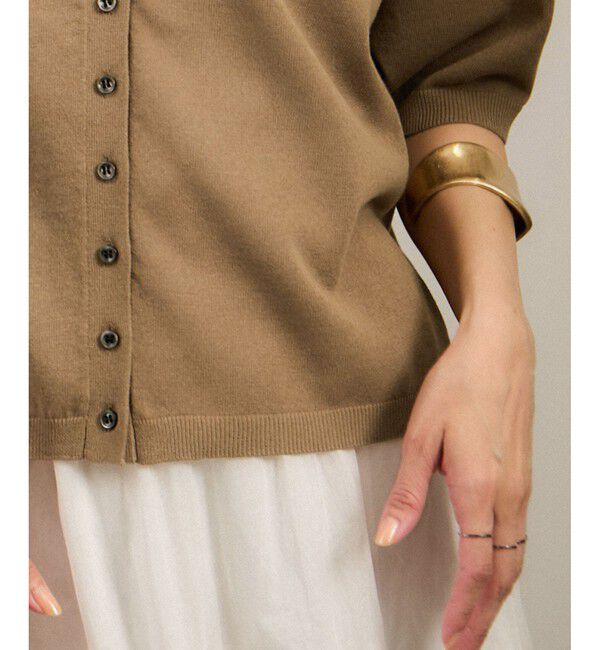 SALON adam et rope'「【WEB限定】ドライタッチスキッパーニットカーディガン［洗える］」|カーディガン|