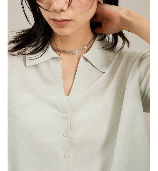 SALON adam et rope'「【WEB限定】ドライタッチスキッパーニットカーディガン［洗える］」|カーディガン|