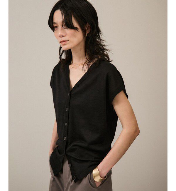 SALON adam et rope'「リネンニットベスト2WAYカーディガン［ドライタッチ・洗える］」|カーディガン|