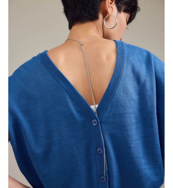 SALON adam et rope'「リネンニットベスト2WAYカーディガン［ドライタッチ・洗える］」|カーディガン|