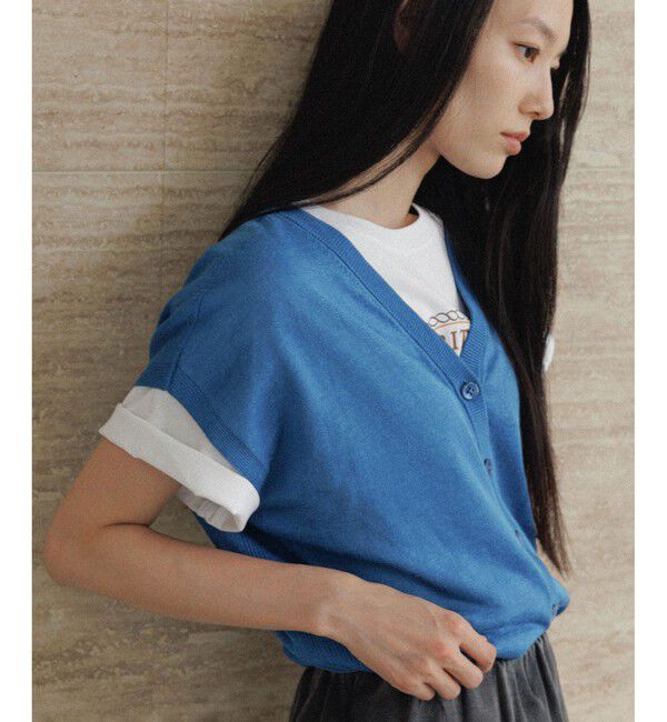 SALON adam et rope'「リネンニットベスト2WAYカーディガン［ドライタッチ・洗える］」|カーディガン|