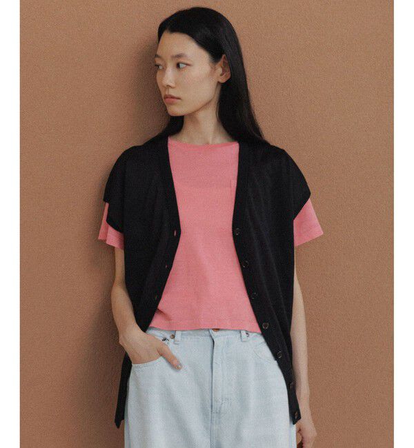 SALON adam et rope'「リネンニットベスト2WAYカーディガン［ドライタッチ・洗える］」|カーディガン|