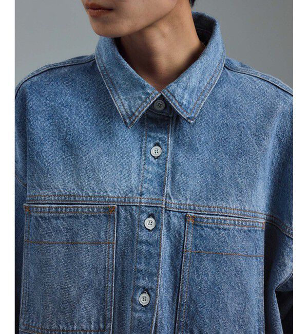 SALON adam et rope'「USAコットンデニムオーバーシャツ［セットアップ対応］」|シャツ・ブラウス|