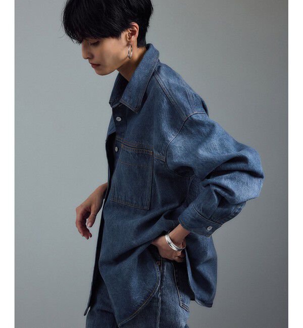 SALON adam et rope'「USAコットンデニムオーバーシャツ［セットアップ対応］」|シャツ・ブラウス|