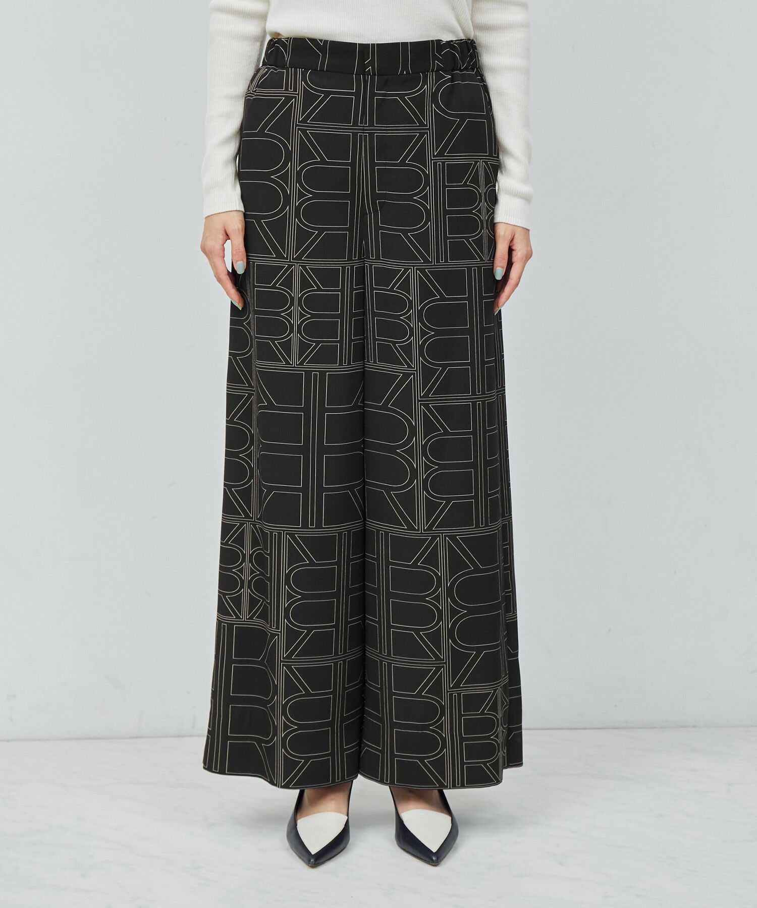 ROPE「【雑誌掲載】モノグラムプリントワイドパンツ【セットアップ対応】」|その他|