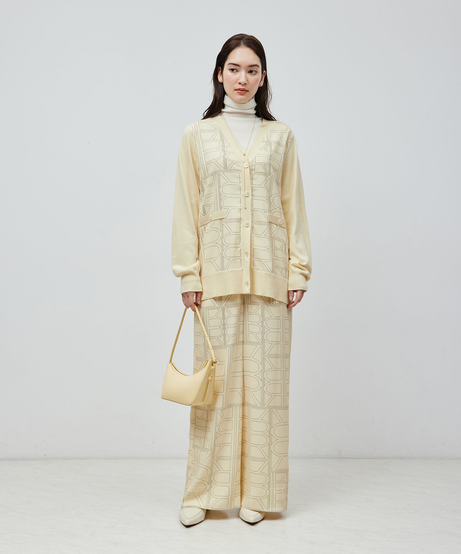 ROPE「【雑誌掲載】モノグラムプリントワイドパンツ【セットアップ対応】」|その他|