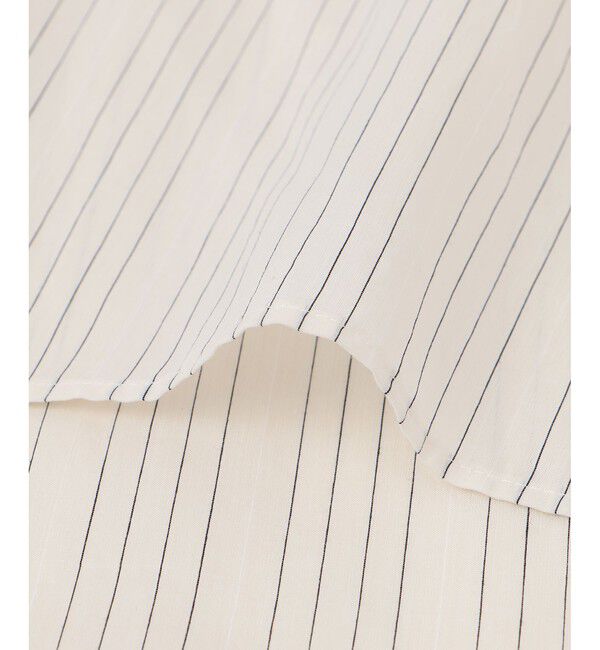 ROPE「【洗える】タイプライターハーフスリーブブラウス/お仕事・通勤対応」|シャツ・ブラウス|