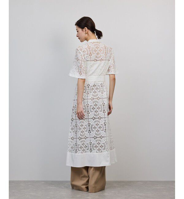 ROPE「コットンレースシャツワンピース」|ワンピース|