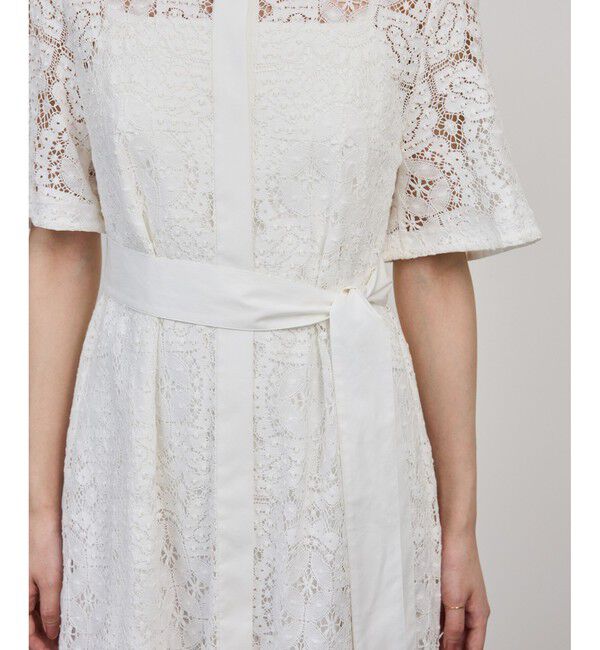 ROPE「コットンレースシャツワンピース」|ワンピース|