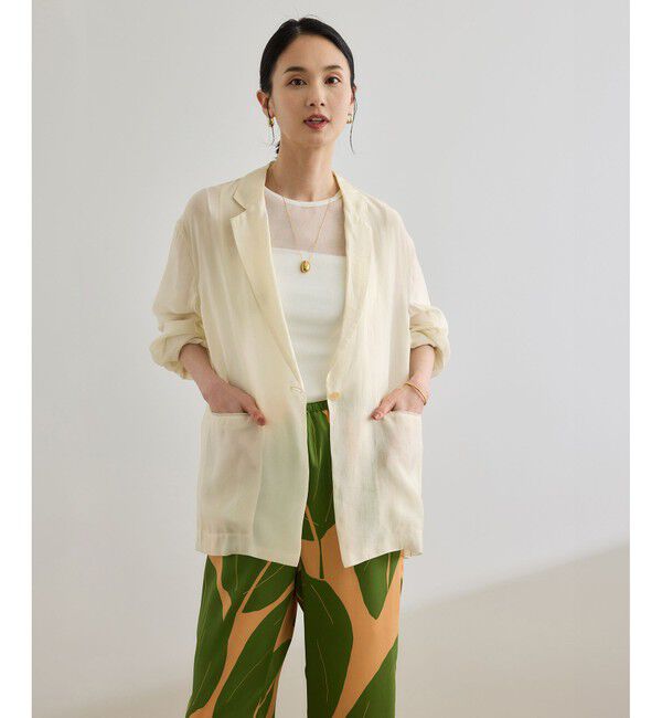 ROPE「【洗える・新色追加】シアーライトジャケット」|テーラードジャケット|