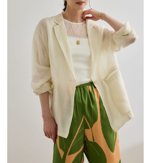 ROPE「【洗える・新色追加】シアーライトジャケット」|テーラードジャケット|