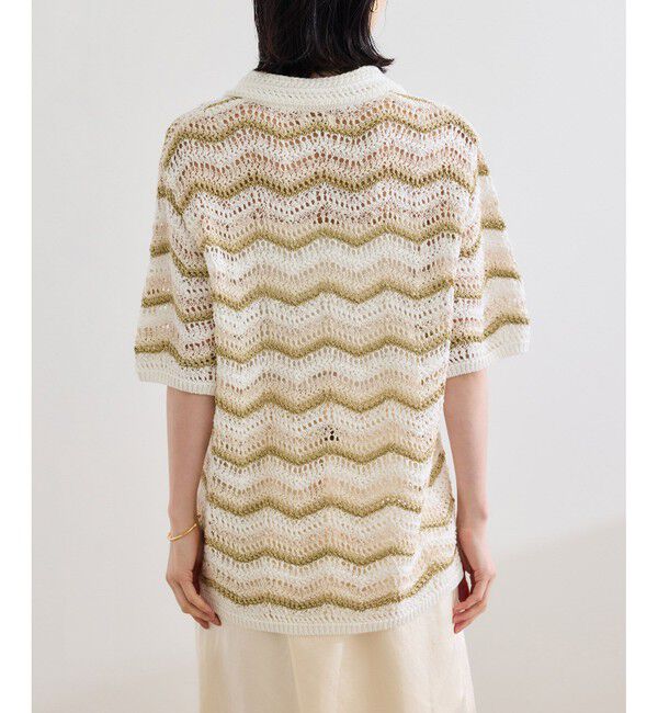 ROPE「【COOHEM（コーヘン）】ZIGZAG SUKASHI KNIT PULLOVER【WEB・一部店舗限定】【一部別注カラー】/洗える」|ポロシャツ|