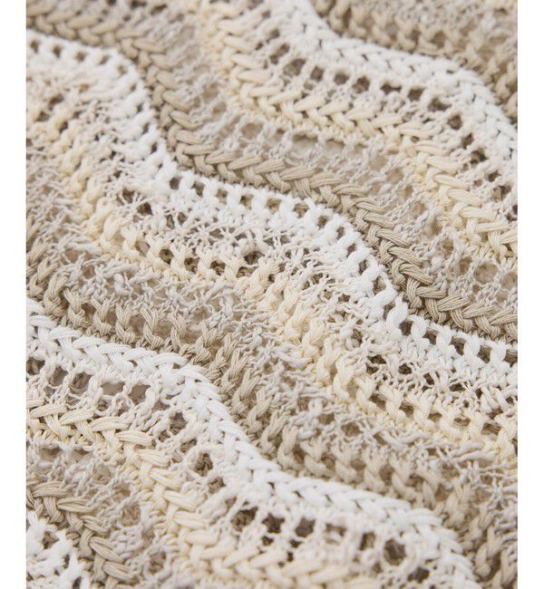 ROPE「【COOHEM（コーヘン）】ZIGZAG SUKASHI KNIT PULLOVER【WEB・一部店舗限定】【一部別注カラー】/洗える」|ポロシャツ|