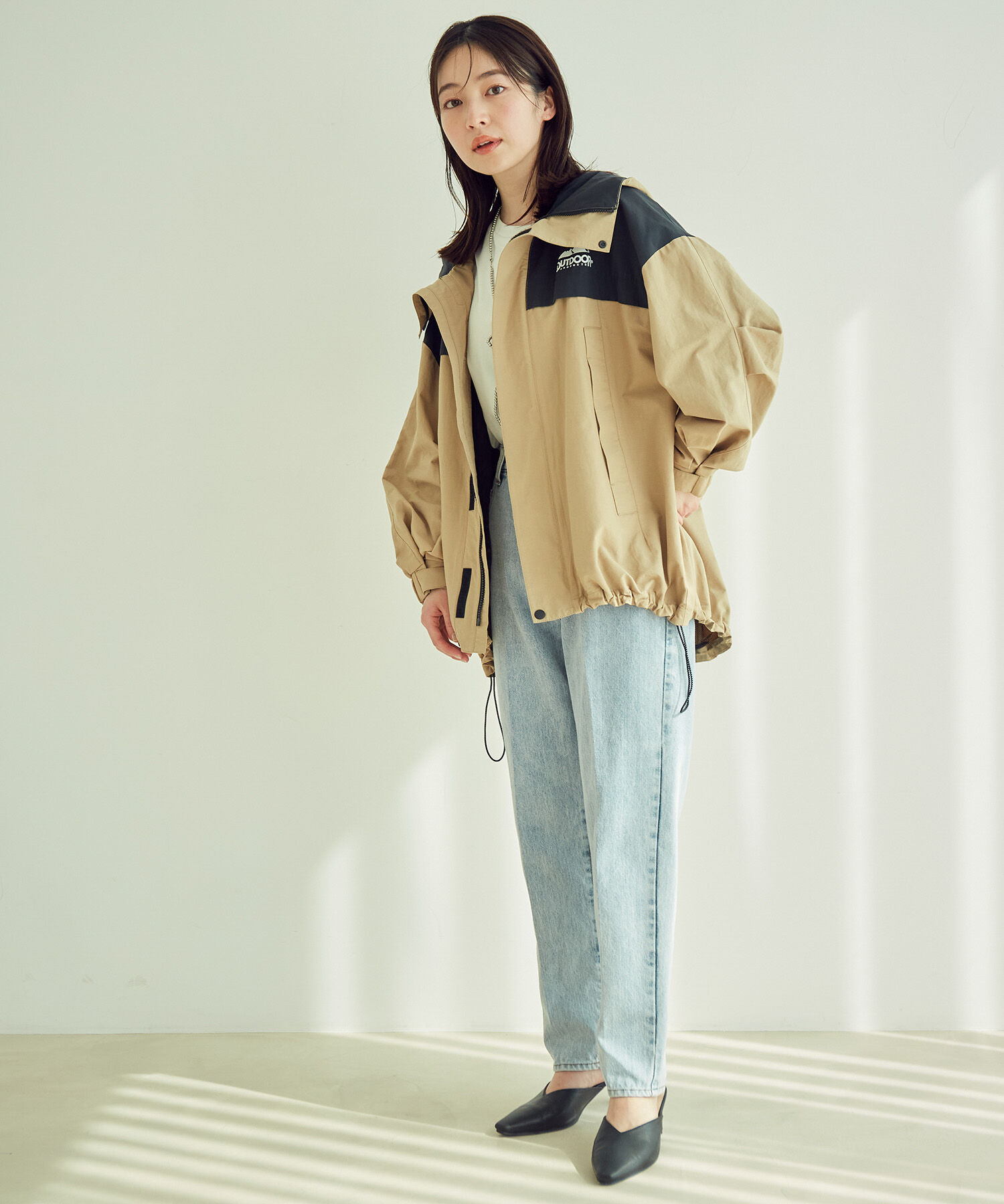 VIS「【OUTDOOR PRODUCTSコラボ】【洗濯可】オーバーサイズマウンテンパーカー」|アウトドア|