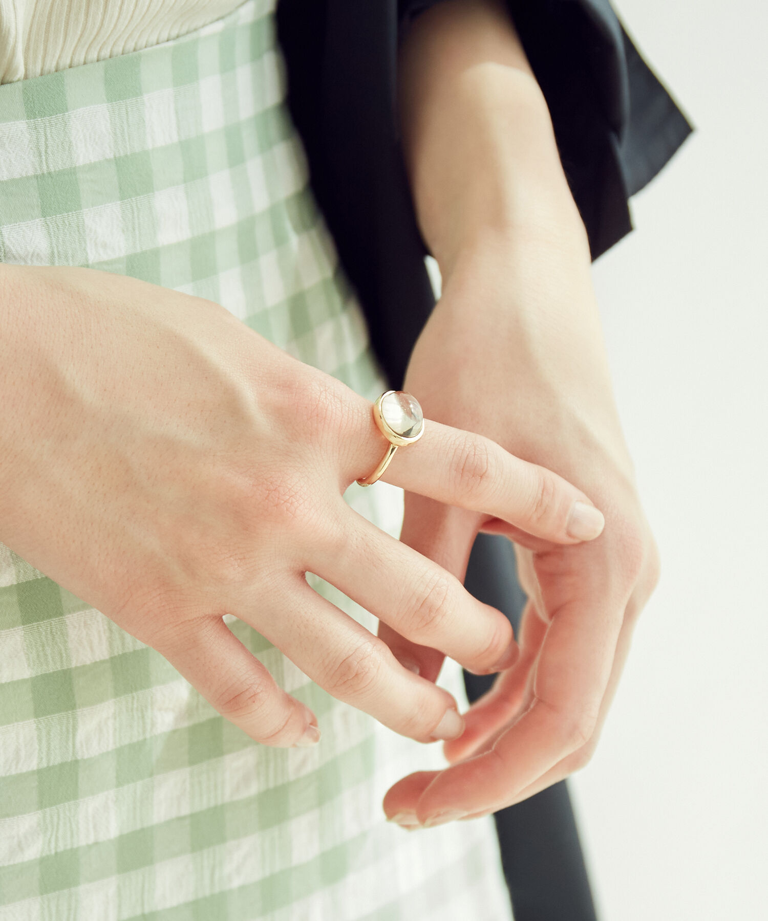 VIS「クリアオーバルリング」|リング|グレー系(09)