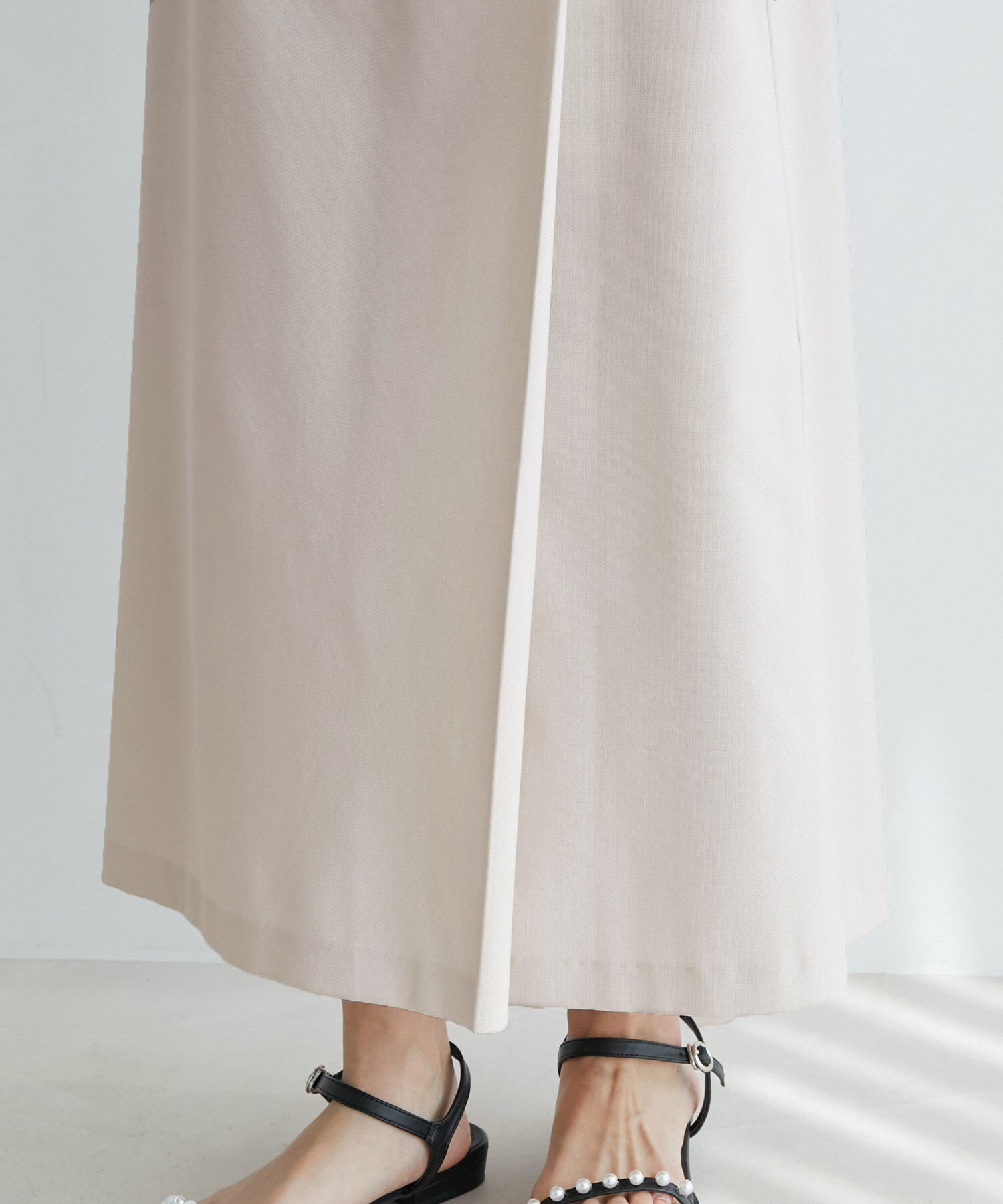 vis-a-vis「【WEB限定】リネンライク配色サイドリボンスリット入りラップスカート」|スカート|