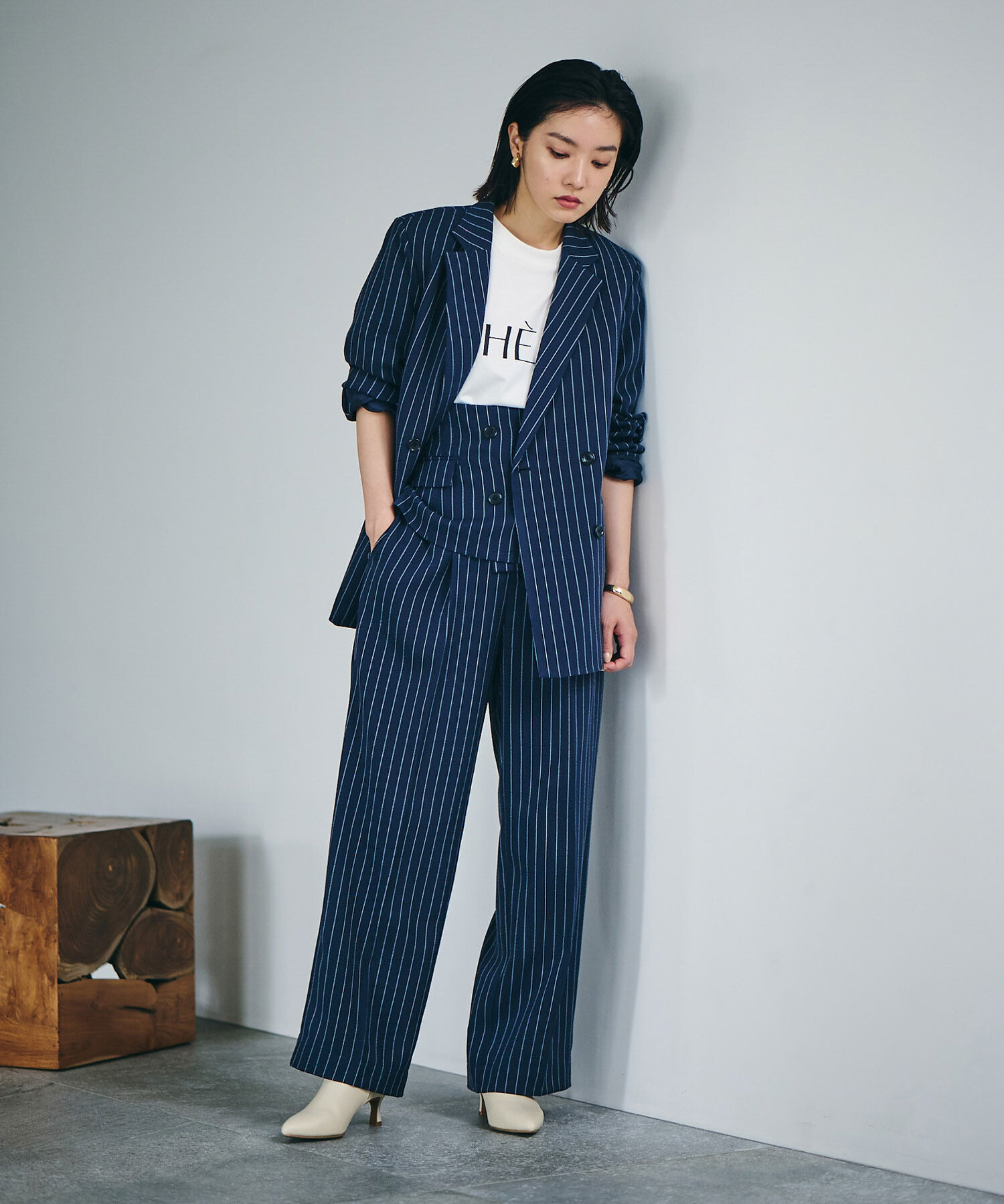 VIS「【Washable・EASY CARE】エコウールタッチジャケット【sustainable】」|テーラードジャケット|