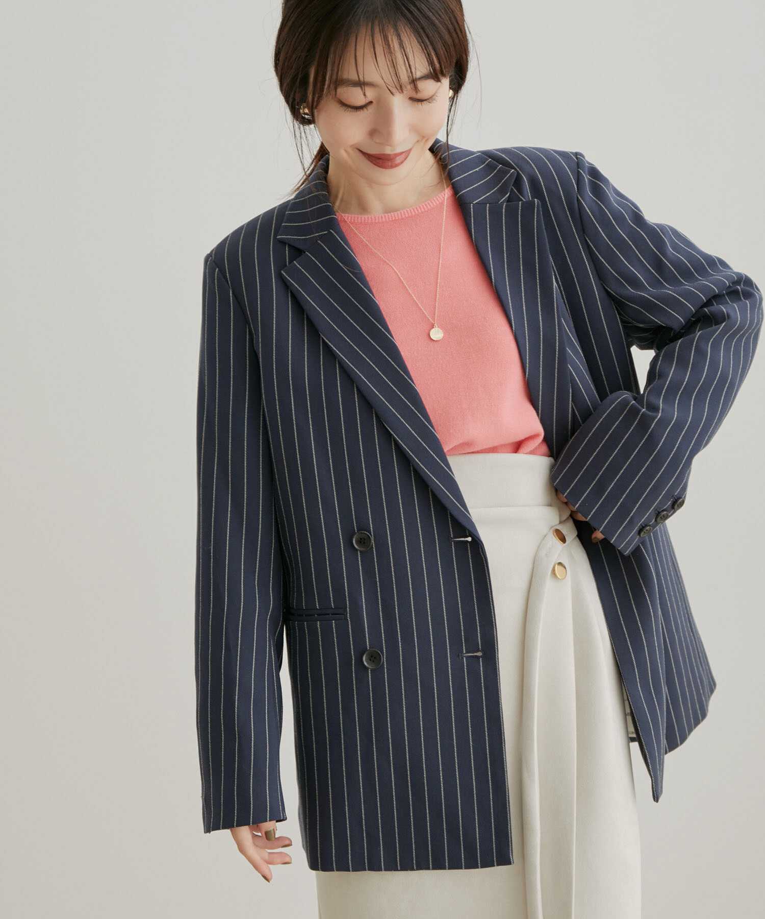 VIS「【Washable・EASY CARE】エコウールタッチジャケット【sustainable】」|テーラードジャケット|