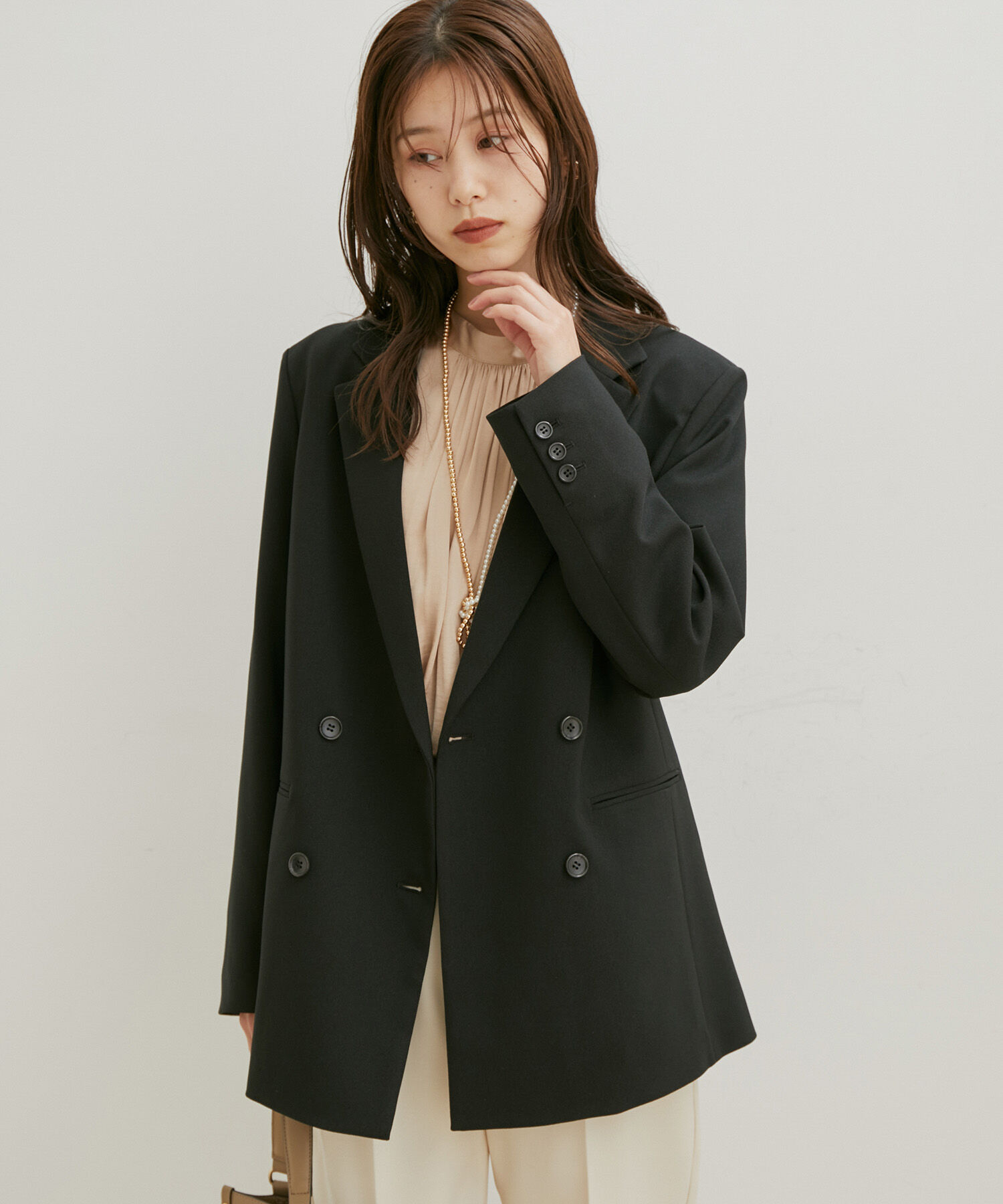 VIS「【Washable・EASY CARE】エコウールタッチジャケット【sustainable】」|テーラードジャケット|