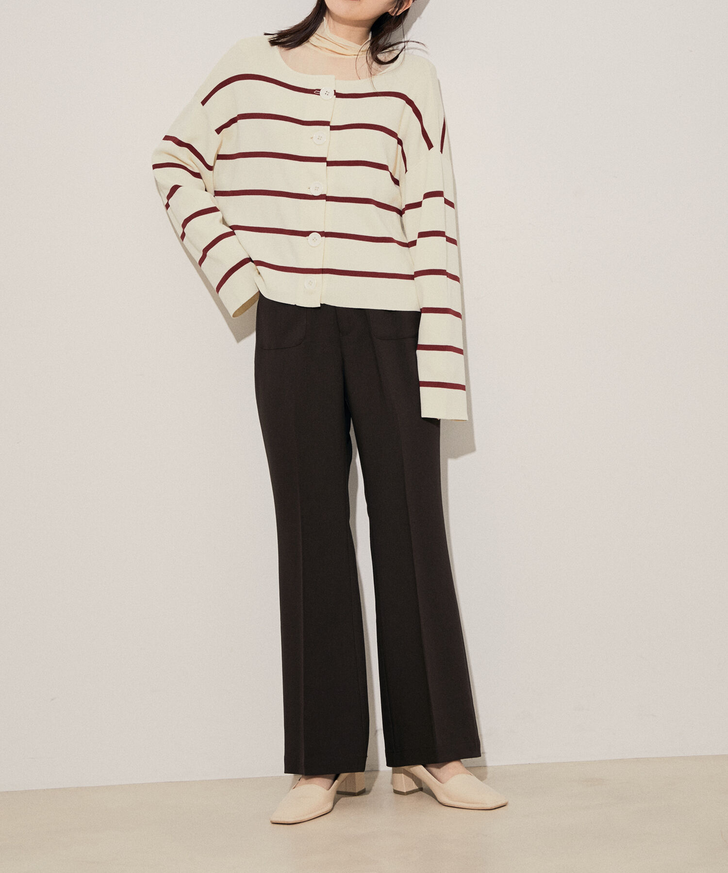 vis-a-vis「【WEB限定】【洗える】ハイウエストフレアパンツ【高橋愛コラボ】」|スラックス|