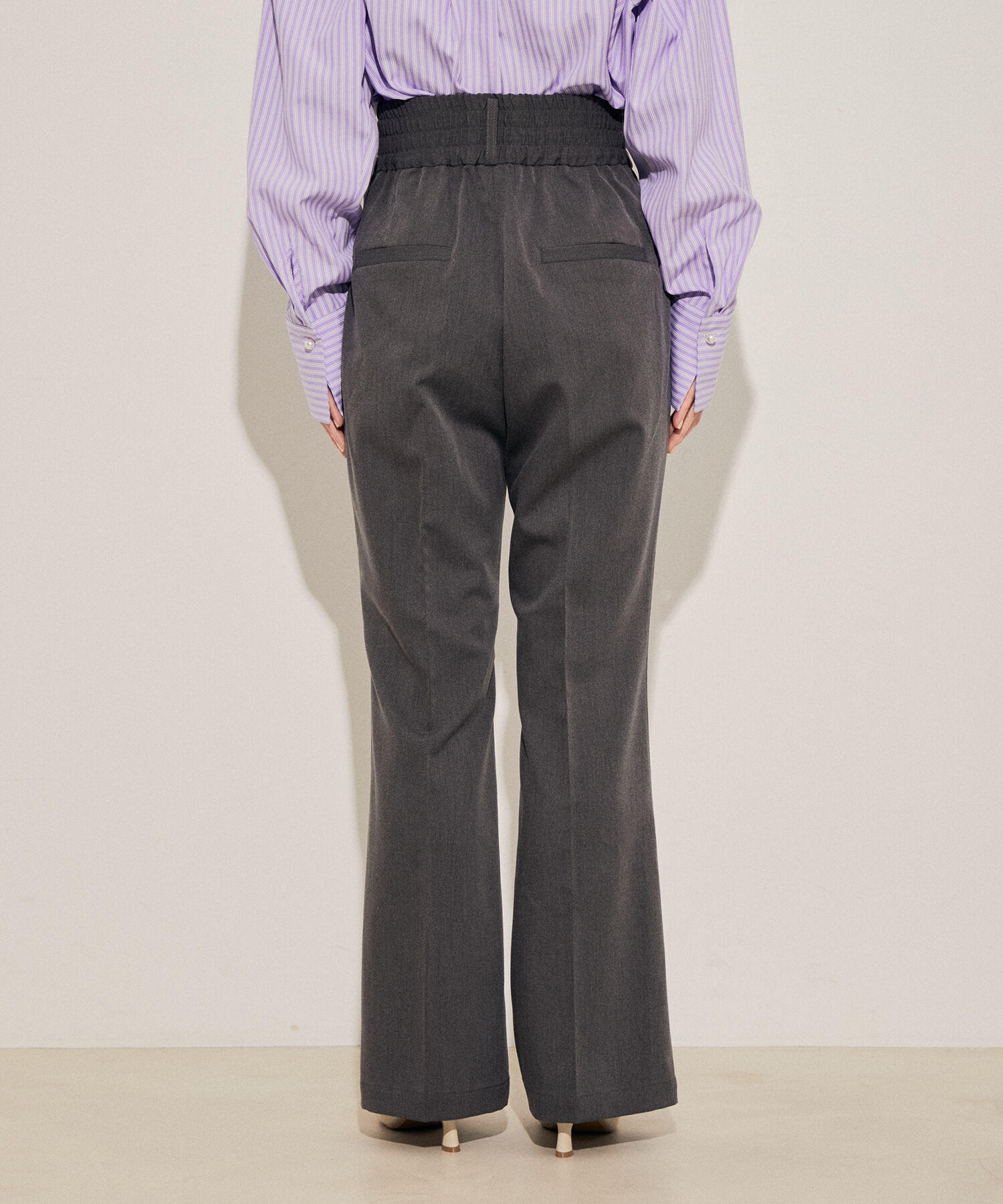 vis-a-vis「【WEB限定】【洗える】ハイウエストフレアパンツ【高橋愛コラボ】」|スラックス|