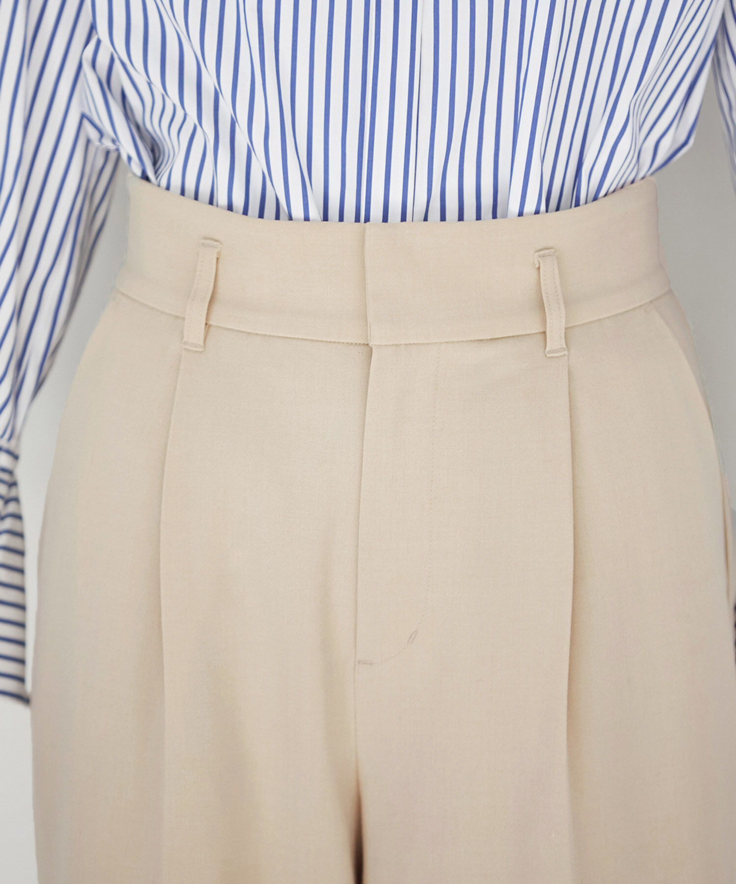 VIS「【270days美ストレッチシリーズ】【セットアップ対応・洗える】ハイウエストワイドパンツ」|スラックス|