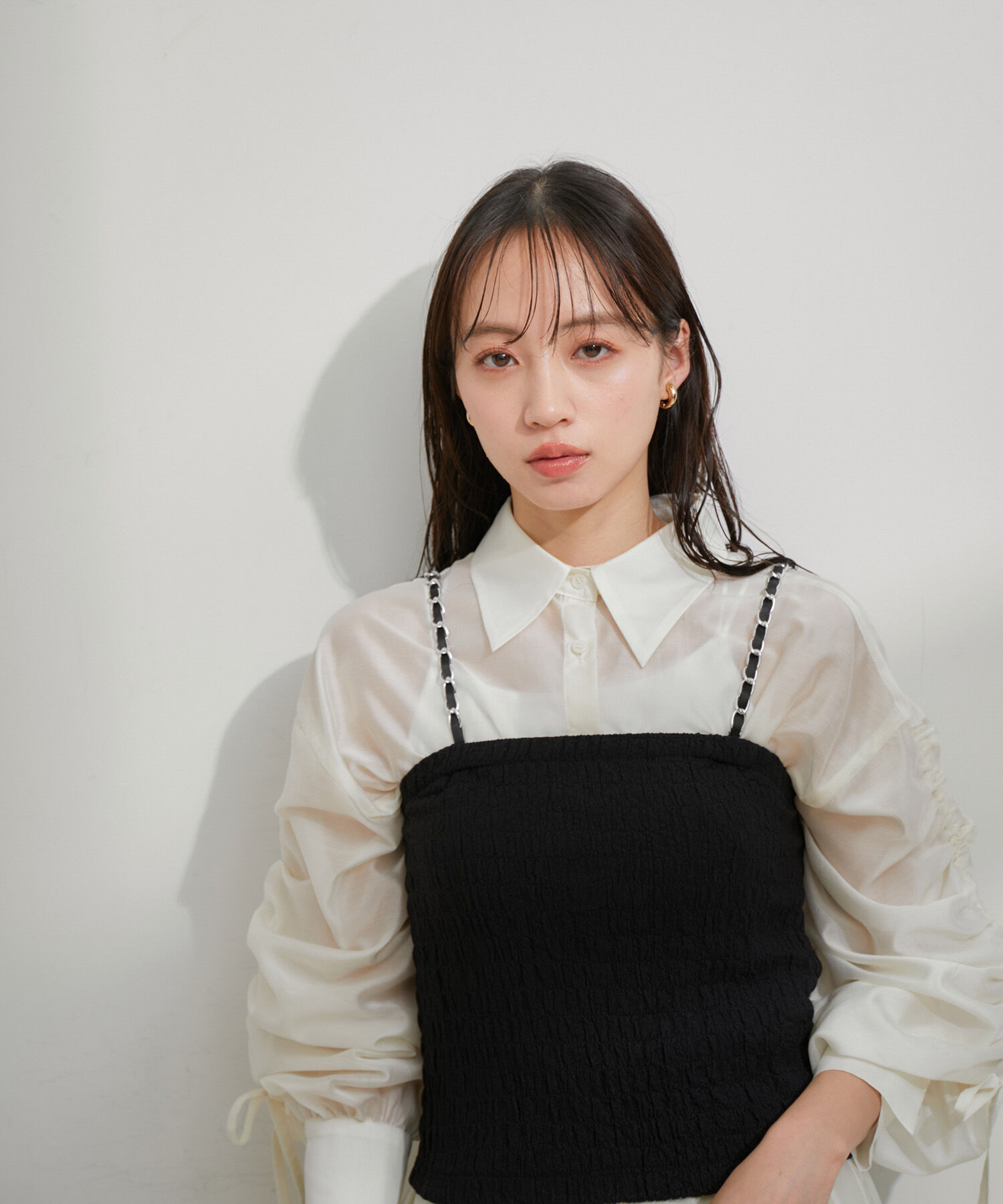 VIS「シャーリングキャミビスチェ」|キャミソール|