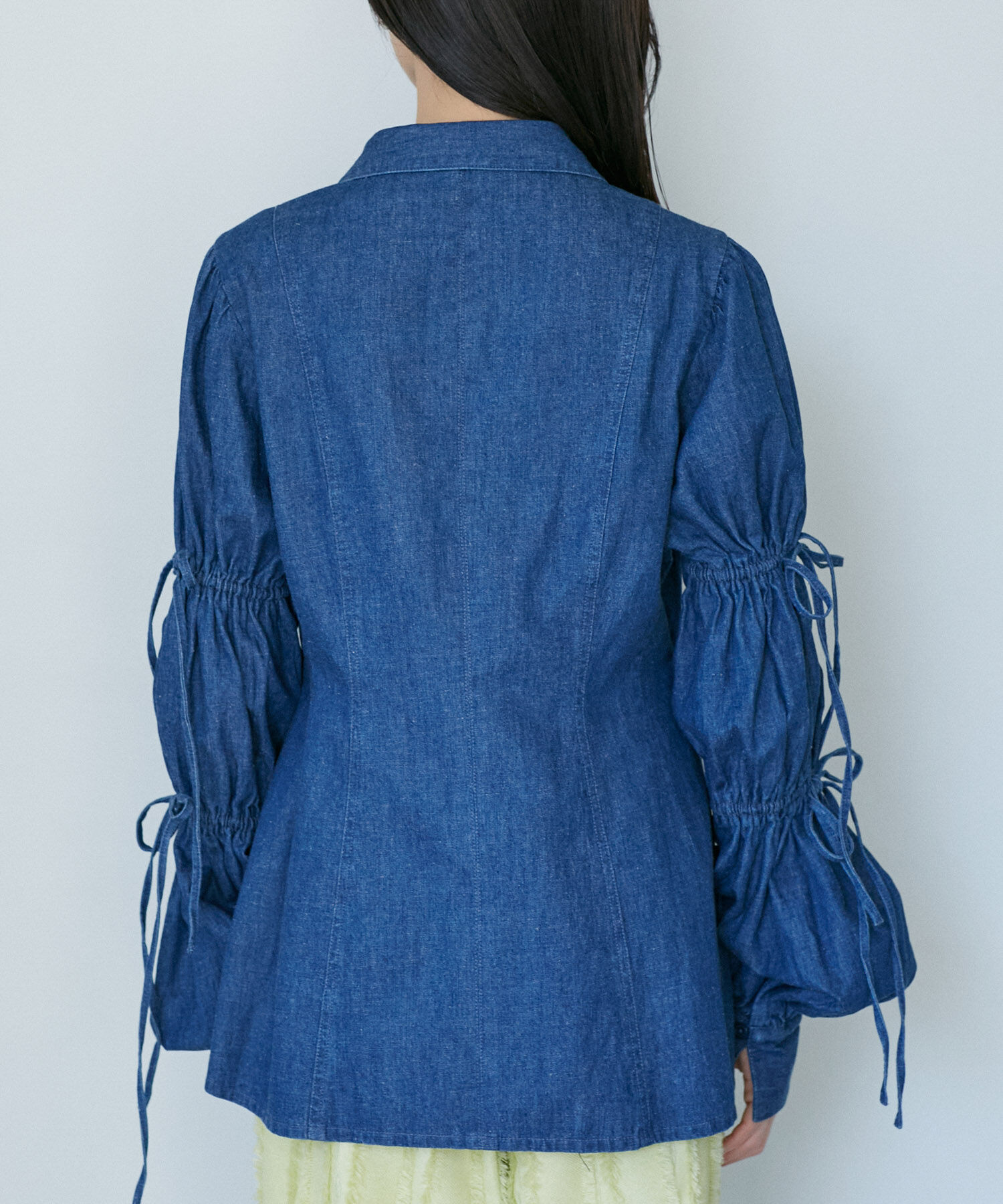 VIS「【洗える】デニムシャツブラウス」|シャツ・ブラウス|