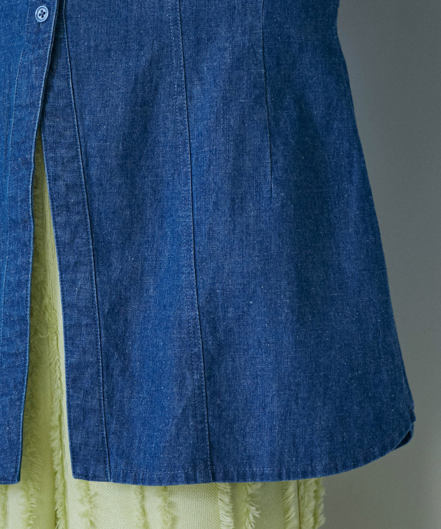 VIS「【洗える】デニムシャツブラウス」|シャツ・ブラウス|