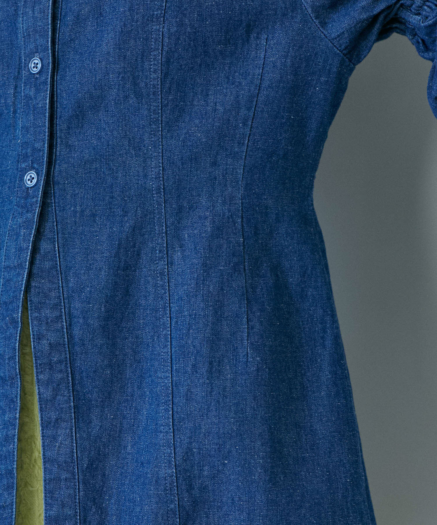 VIS「【洗える】デニムシャツブラウス」|シャツ・ブラウス|