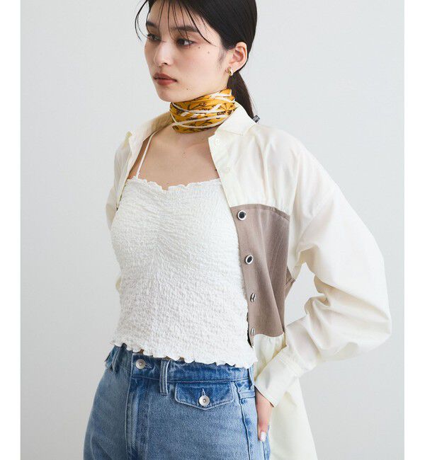 VIS「【洗える】シャーリングキャミソール」|キャミソール|