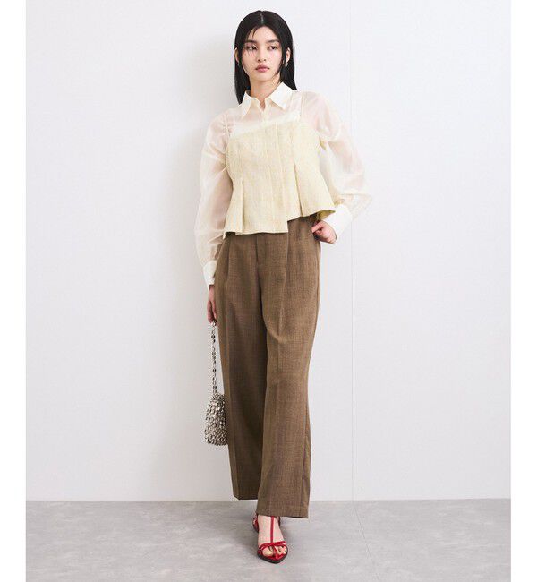 VIS「【洗える】アシンメトリーキャミビスチェ」|キャミソール|