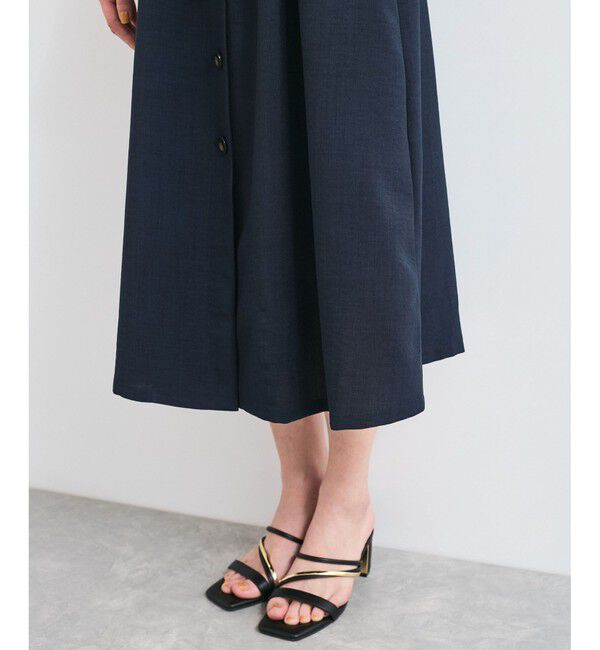 VIS「【美easy】リネンライクジレワンピース【接触冷感/洗える】」|ワンピース|