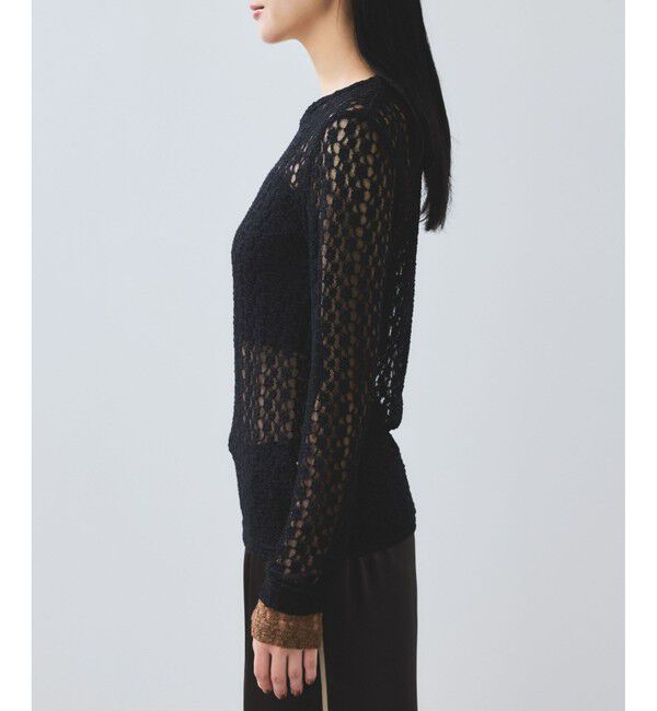 VIS「【WEB/一部店舗限定】レース配色プルオーバー」|Tシャツ・カットソー|