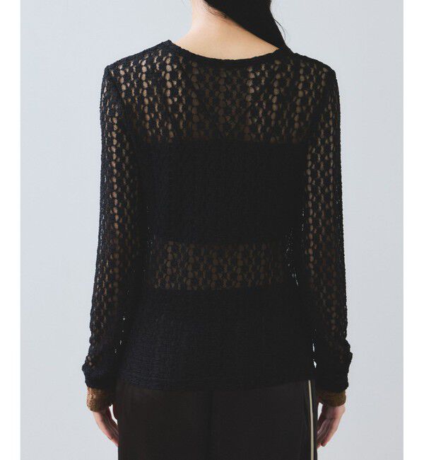 VIS「【WEB/一部店舗限定】レース配色プルオーバー」|Tシャツ・カットソー|