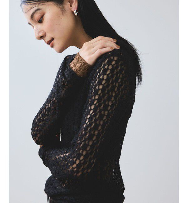 VIS「【WEB/一部店舗限定】レース配色プルオーバー」|Tシャツ・カットソー|