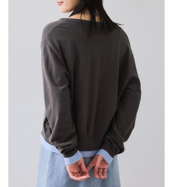 VIS「【WEB限定】ダブルポケットバイカラーレイヤードカーディガン」|カーディガン|