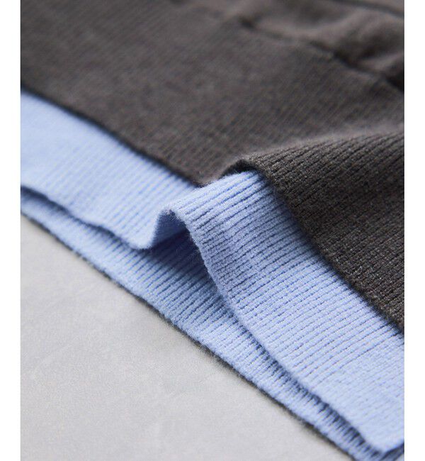 VIS「【WEB限定】ダブルポケットバイカラーレイヤードカーディガン」|カーディガン|