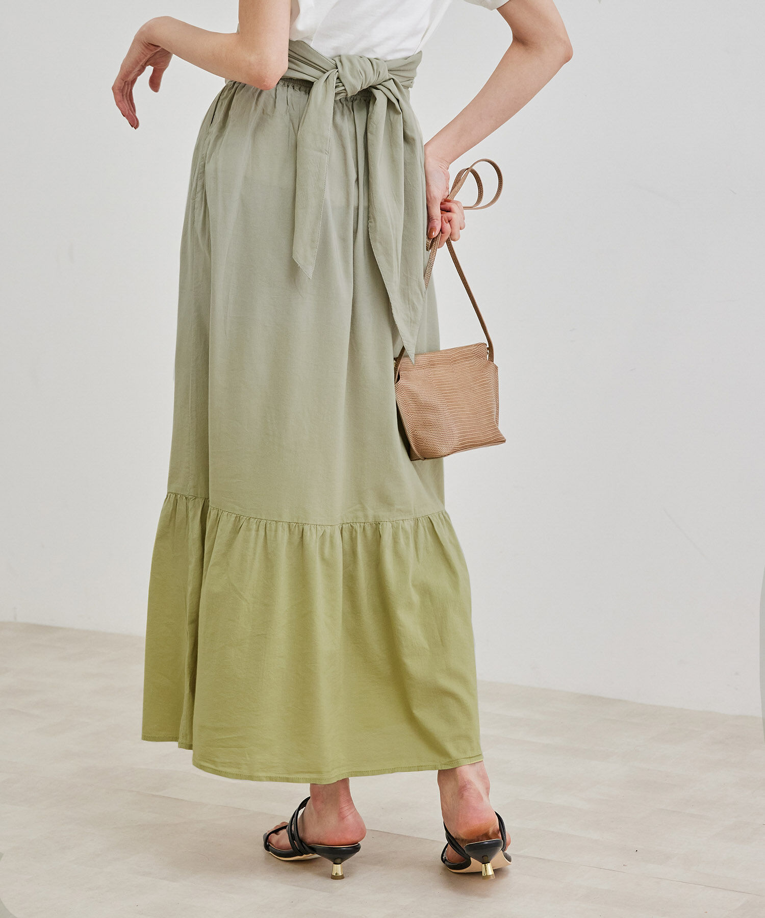 Rope&rsquo;Picnic「【マルチWAY】【リンクコーデ】グラデーションスカート」|スカート|ライトグレー(08)