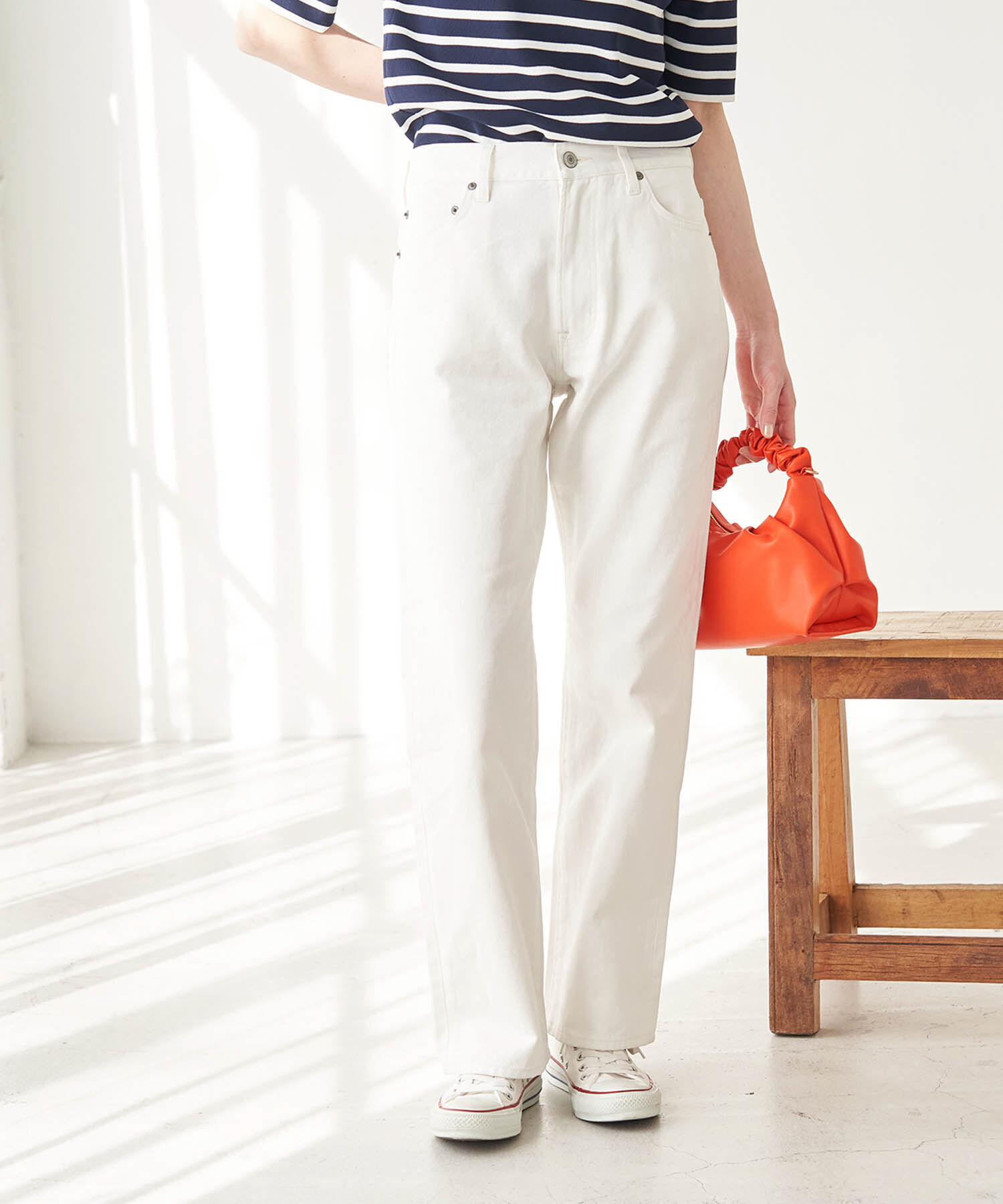 Rope&rsquo;Picnic「【emur】ストレートデニムパンツ」|デニム|