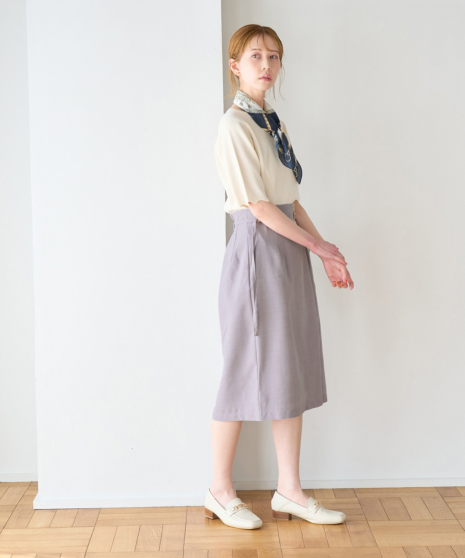 Rope&rsquo;Picnic「【着丈が選べる/着丈短め】リネンライクラップスカート」|スカート|