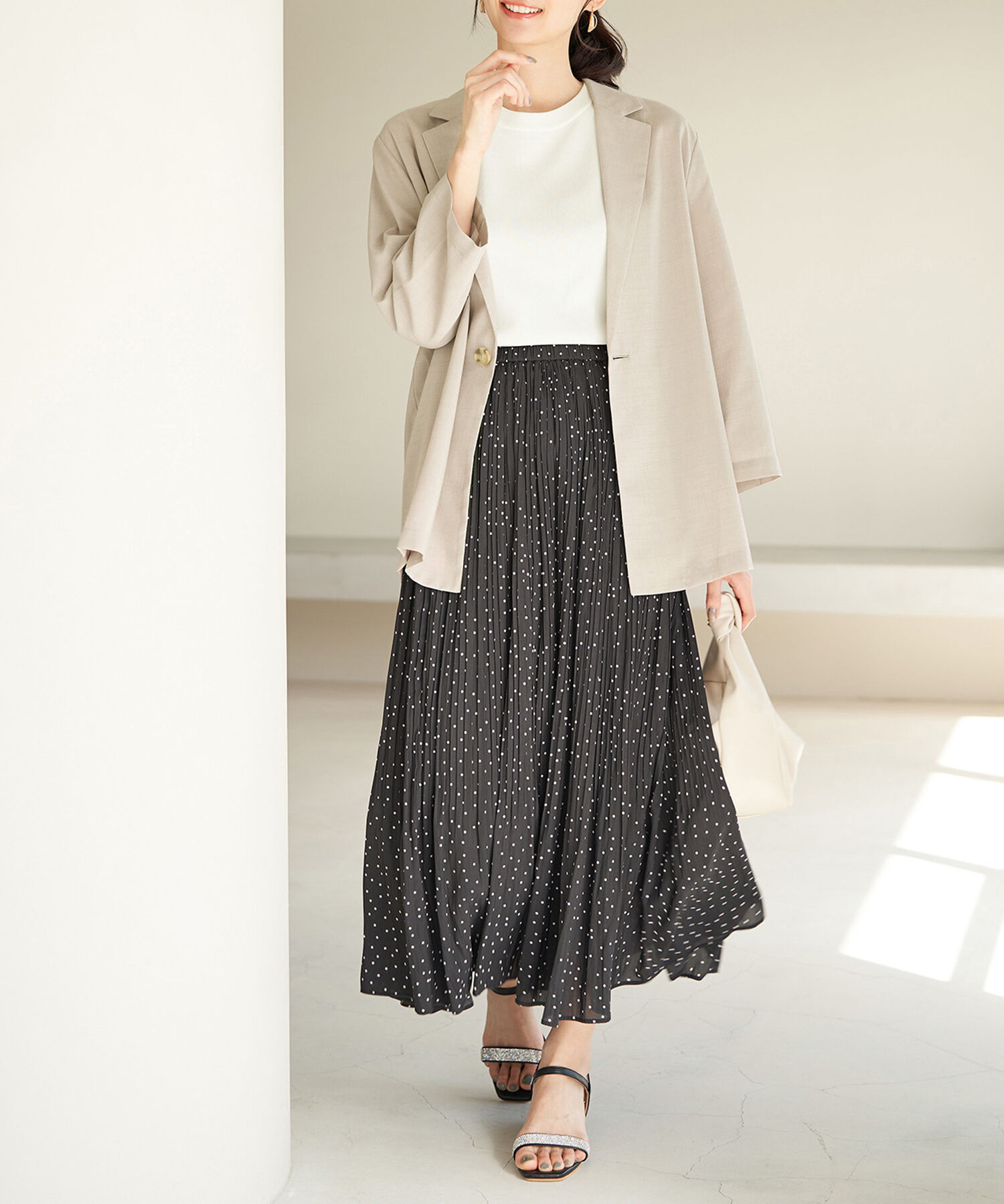 Rope&rsquo;Picnic「セットアップ対応/麻調シアーライトジャケット」|テーラードジャケット|