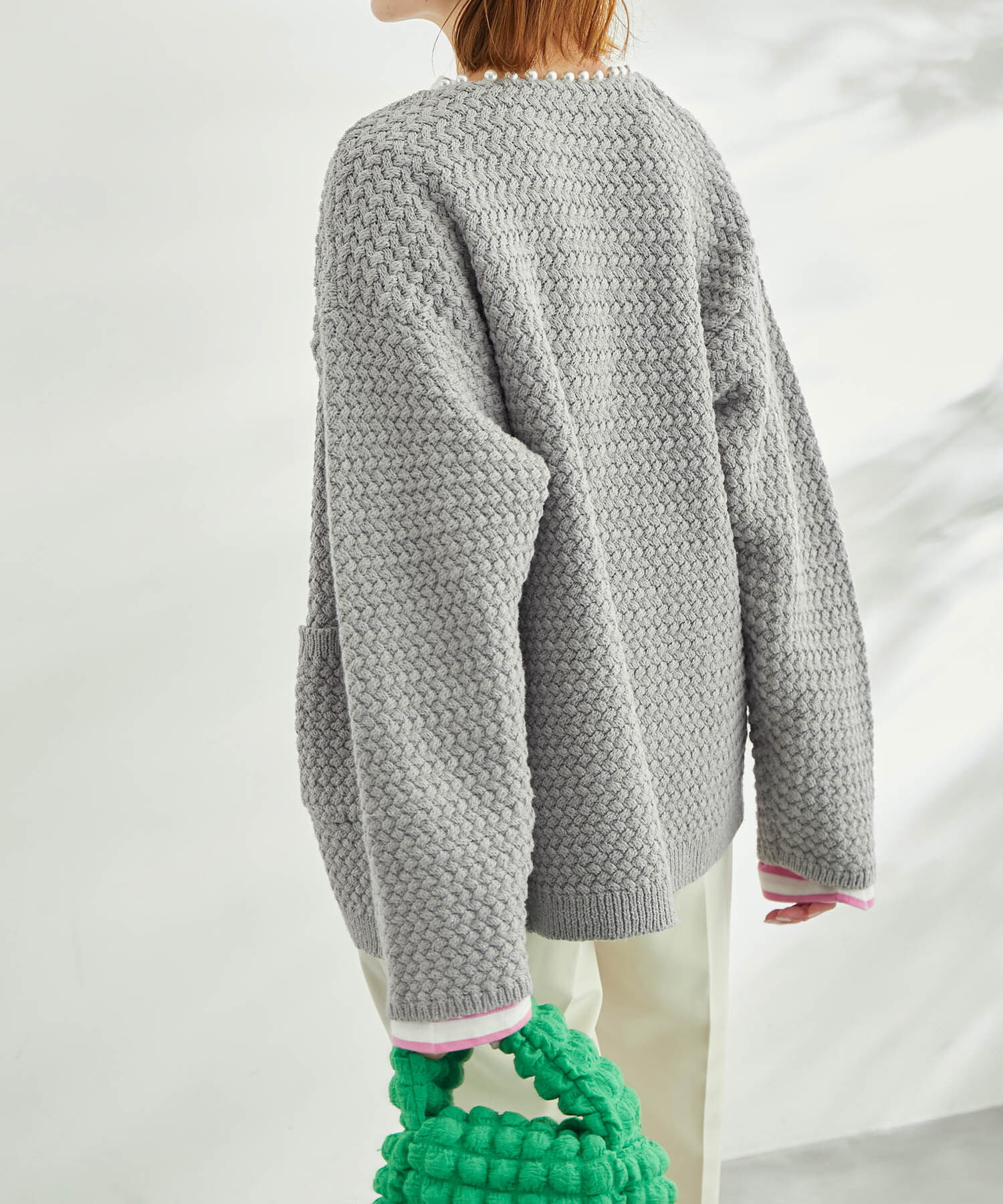 Rope&rsquo;Picnic「【emur】追加生産&新色追加/パールカーディガン」|カーディガン|