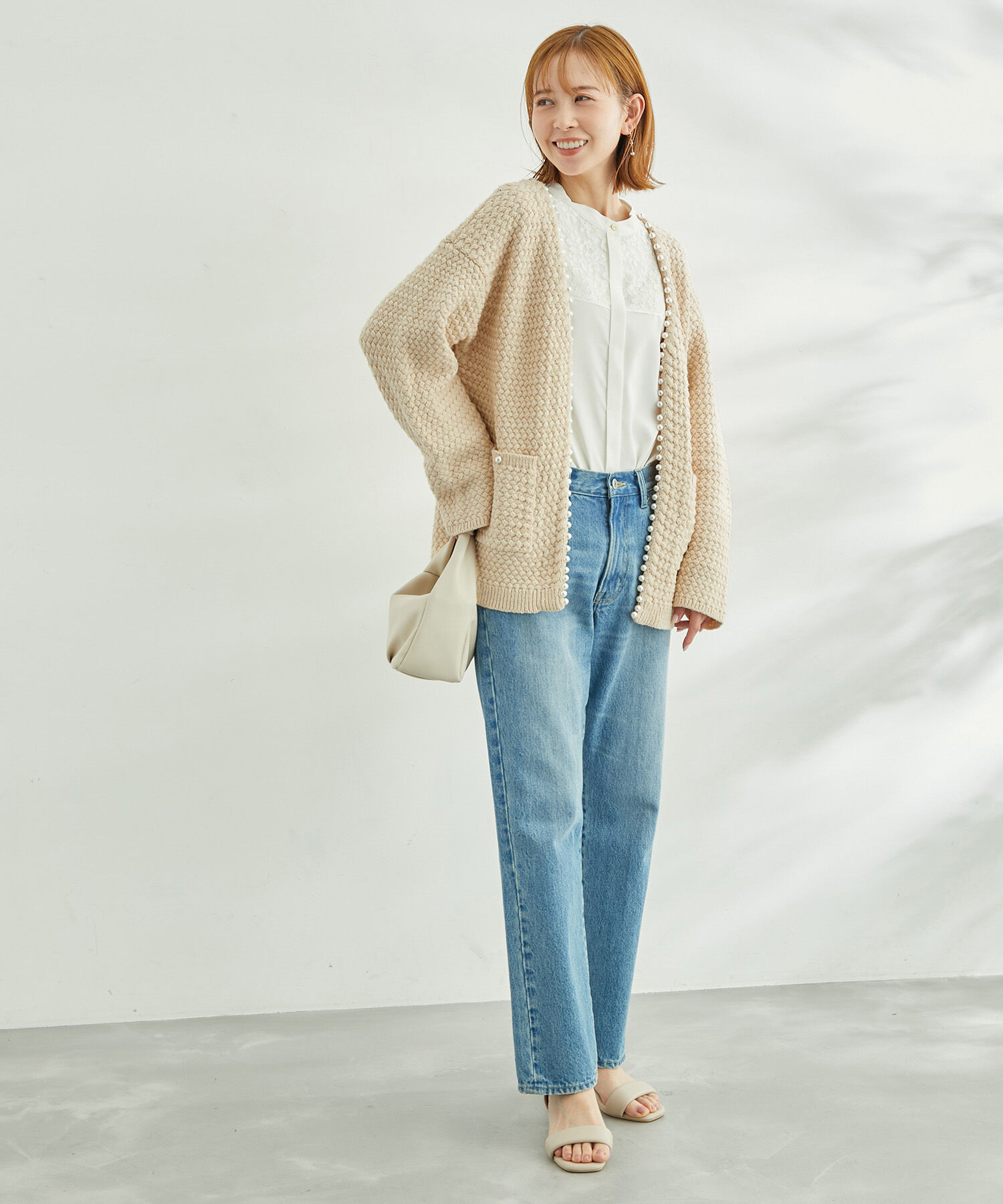 Rope&rsquo;Picnic「【emur】追加生産&新色追加/パールカーディガン」|カーディガン|