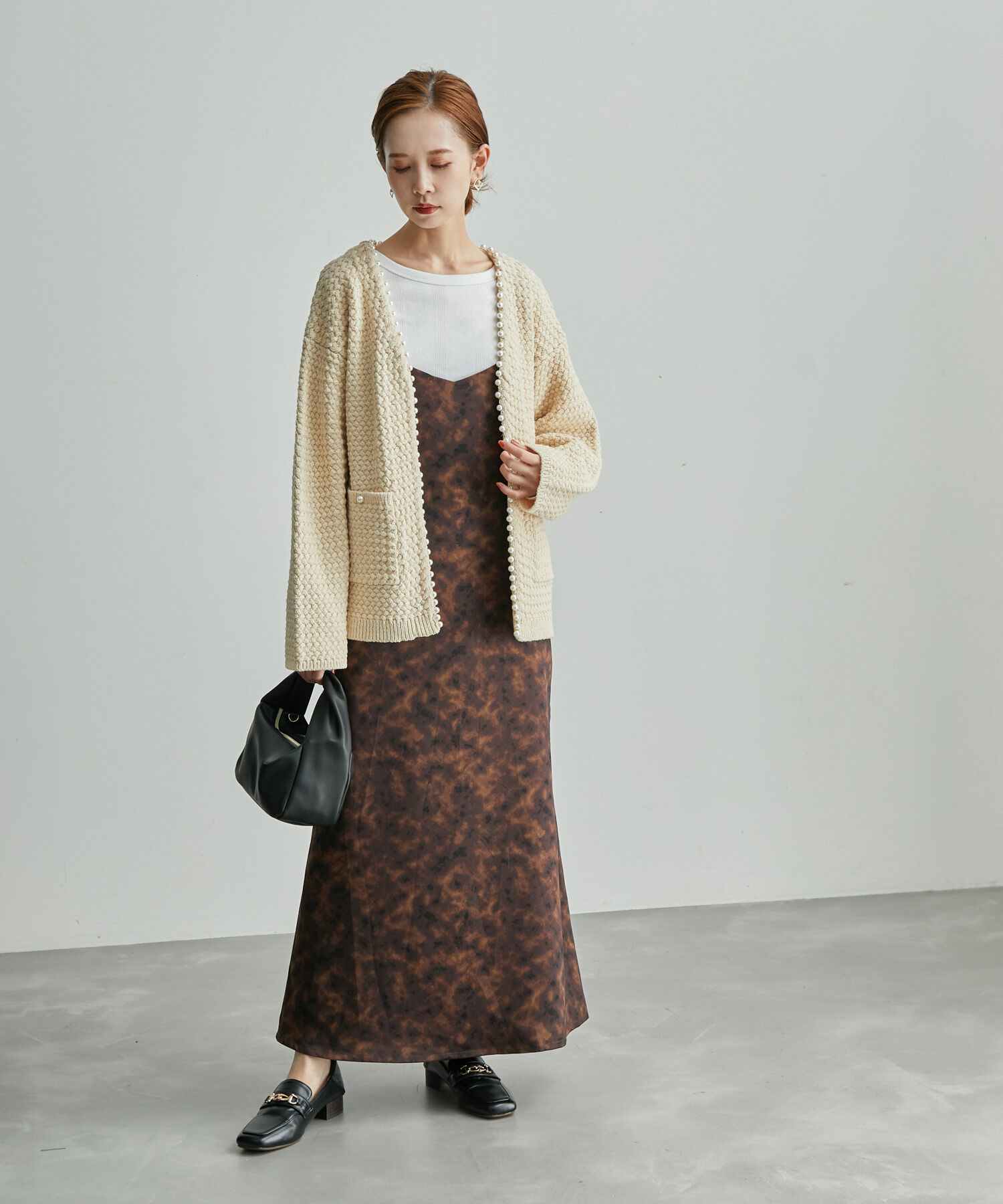 Rope&rsquo;Picnic「【emur】追加生産&新色追加/パールカーディガン」|カーディガン|